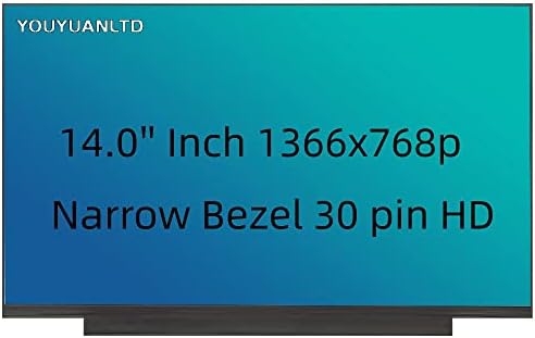 NT140WHM-N34 Fit NT140WHM-N51 B140XTN07.2 B140XTN07.3 LCD Screen Replacement for HP Chromebook 14 G6/G7 HD 1366 * 768p Non-Touch Display