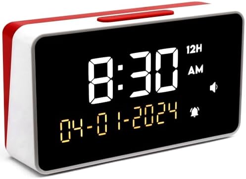 Talking Clock - Extra Loud Time and Date - for Elderly, Dementia, Hearing or Visually Impaired Seniors - Easy to Use Speaking Help - Clear Neutral Male Voice
