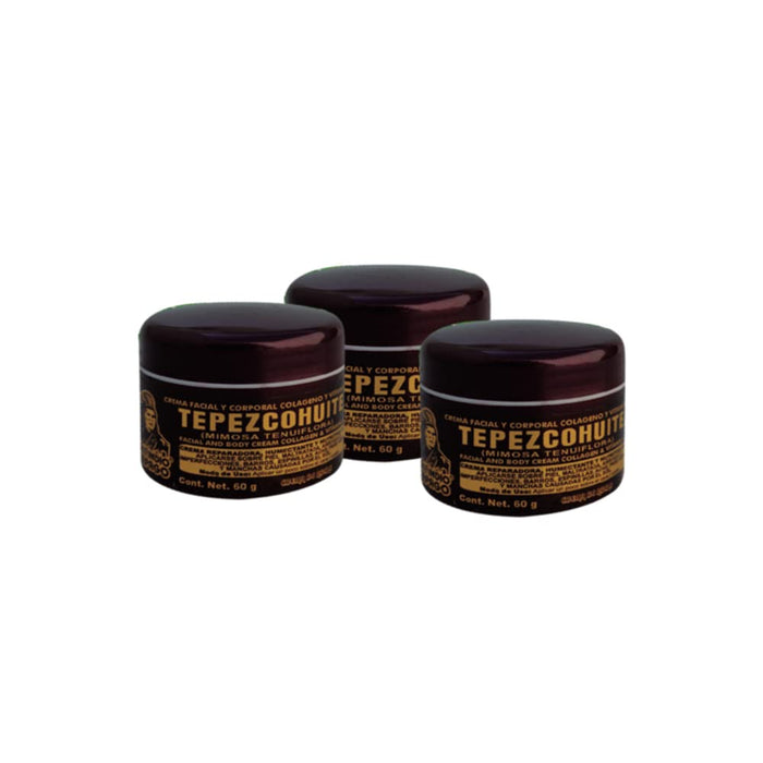 Del Indio Papago Tepezcohuite Night Cream 60g / 2.02Fl Oz 3 Pack - Reduce Expression Lines - Clarifies Skin Imperfections