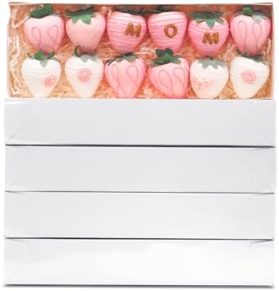 20 Pcs 12" x4 1/2" x2" Clear Chocolate Covered Strawberries Boxes, Cookie Boxes, Bakery Boxes, Treat Boxes for Christmas Valentine's Wedding