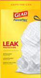 Glad Trash Bags, ForceFlex Tall Kitchen Drawstring Garbage Bags (Package May Vary), White, 13 Gallon, 90 Count