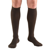 Truform Compression Socks, 15-20 mmHg, Men's Dress Socks, Knee High Over Calf Length, Brown, X-Large