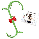 AISZG Back and Neck Massager - Massage Trigger Point Cane,Self Massage Tool,Handheld Back,Neck,Shoulder,Leg and Feet Massager Rod,Muscle Release Tool,Birthday Gifts for Women/Men(Green)