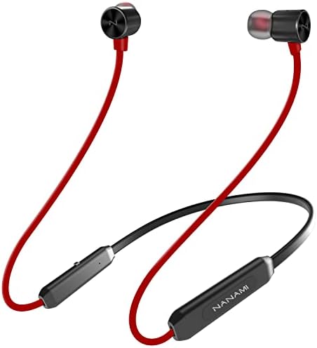 NANAMI Bluetooth Headphones Wireless Earbuds Sports Magnetic Neckband Wireless Headsets, HiFi Stereo Deep Bass Bluetooth 5.0 Earphones IPX7 Waterproof with Mic for Gym Workout Running 15h Playtime