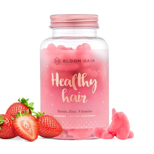 Bloom Hair Gummies for Faster Hair Growth & Biotin Vitamins for Rapid Hair Growth for Women Gummies Hair Vitamins Supplements for Increased Hair Thickness Vegan Hair Growth Vitamins