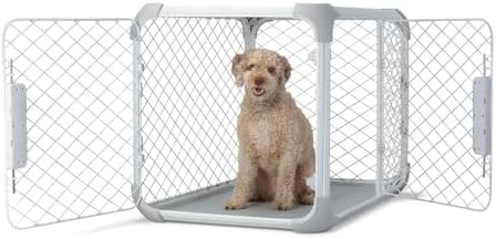 DIGGS Evolv Dog Crate - Slim, Durable Dog Kennel with Removable Ceiling Panel and Modular Design - Safe, Stylish, and Convenient (Ash, Intermediate)