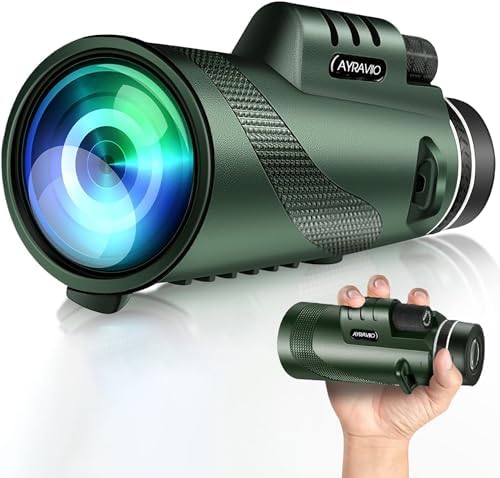 Birthday Gifts for Men Dad Him Husband Teen, 10x42 Monocular Telescope for Adults, High Powered FMC & BAK4 Scope, Compact Monocular, White Elephant Gift, Outdoors Survival Hiking Gear for Adventure