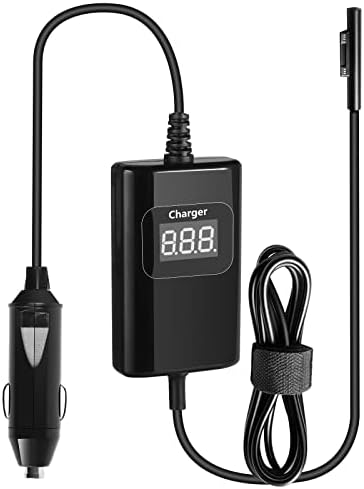 65W Surface Car Charger for Microsoft Surface Pro 9, 8, 7+, 7, 6, 5, 4, 3, X, Windows Surface Laptop 5, 4, 3, 2, 1 Studio, Surface Go Tablet, Surface Book 3, 2, 1, Support 44W, 36W