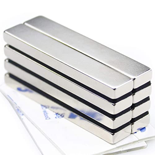 LOVIMAG Powerful Neodymium Bar Magnets, Rare Earth Metal Neodymium Magnet, Incredibly Strong 33 LB Strength - 60 x 10 x 5 mm, Pack of 8