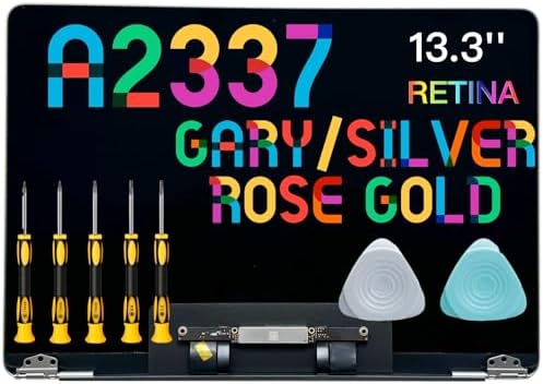 Replacement for Air 13" M1 2020 A2337 EMC 3598 MGN63 MGN93 MGND3 MGN73 MGNA3 MGNE3 13.3 inches 2560x1600 Full LCD Screen Complete Top Assembly (Space Gray)