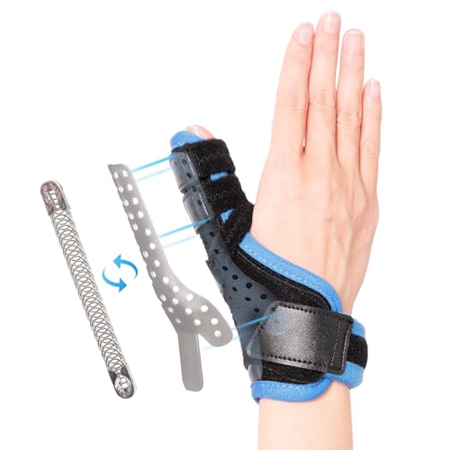 Trigger Thumb Splint, Thumb Spica Splint-Dequervains Tendonitis, CMC Joint Thumb Arthritis Brace, Thumb Stabilizer for Broken Thumb, Sprain, Ligament Tears, Fits Left & Right, L/XL