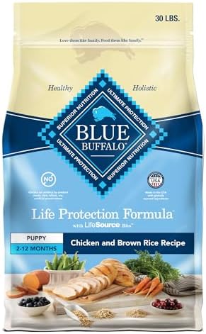 Blue Buffalo Life Protection Formula Puppy Dry Dog Food, Chicken & Brown Rice, 30 lbs