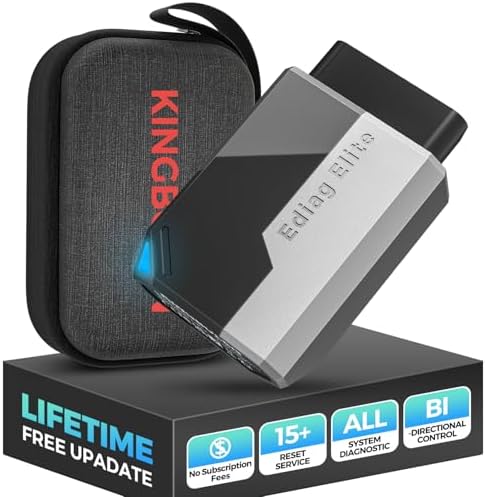 KINGBOLEN Ediag Elite OBD2 Scanner Bluetooth, Bi-Directional Control Scanner All System Diagnostic Tool for iOS & Android, 15+ Hot Reset, CANFD Protocol, FCA AutoAuth, No Subscriptions Lifetime Update