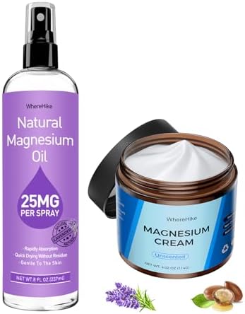 Topical Magnesium Lotion&Spray for Leg Cramps and Sleep,Nighttime Magnesium Cream for Pain,Muscle Relaxation,Calm,Deep Hydration for Body & Skin Care - Natural and Safe for Kids