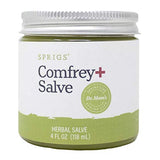 Sprigs Life Dr Mom Comfrey + Salve 4 oz/Applied topically on a Bruise, Sprain, or Break and Will Speed The Healing Process.
