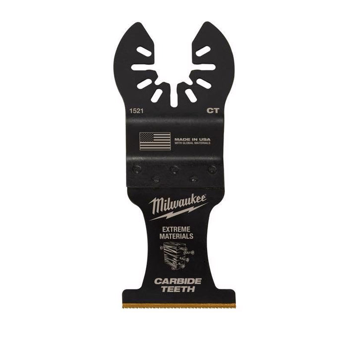 Milwaukee Open-Lok 3.58 in. L X 1-3/8 in. W Carbide Open-Lok Oscillating Blade Extreme Material 3 pk