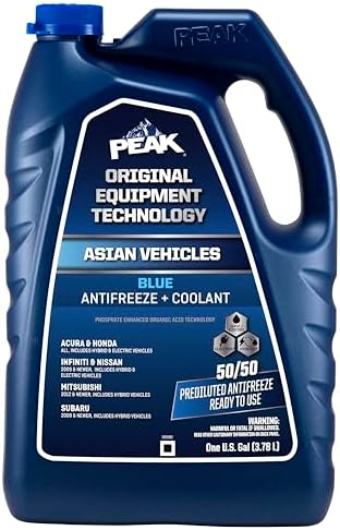 PEAK OET Extended Life Blue 50/50 Prediluted Antifreeze/Coolant for Asian Vehicles, 1 Gal.