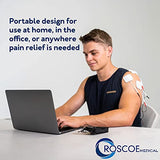Roscoe Medical TENS Unit and EMS Muscle Stimulator - OTC TENS Machine for Back Pain Relief, Lower Back Pain Relief, Neck Pain, or Sciatica Pain Relief, Clinical Strength by TENS 7000, Stim Machine