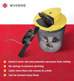 5 Gallon Pail Flip Slide Bucket Mouse Trap,Mouse Traps Indoor for Home, Reusable Mouse Traps，Easy to Assemble, No Springs Will Not Harm Animals, Suitable for Kitchen, Garage, Outdoor (2 Pcs & Gloves)