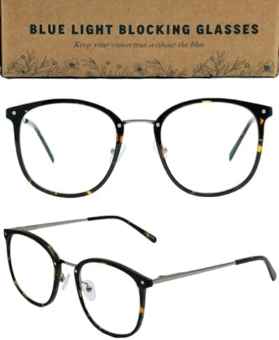 CLARIE Blue Light Blocking Glasses for Women | Dual Sided Anti Glare | Oversized Fashion | Gaming | Screwless | Spring Hinge