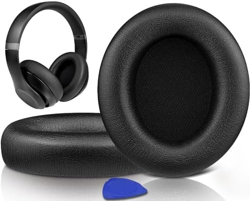 SOULWIT Replacement Earpads for Beats Studio Pro Wireless Noise Cancelling Headphones, Cushions Ear Pads with Soft Protein Leather, Noise Isolation Foam - Black