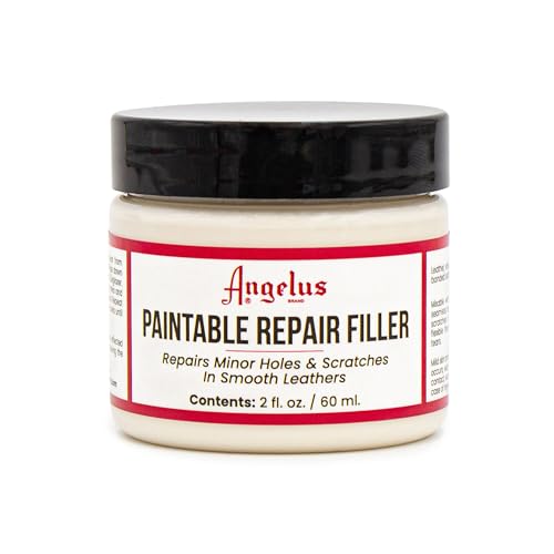 Angelus Leather Filler for Filling or Repairing Holes, Tears, Cracks, Scratches, for Leather Car Seats, Furniture, Shoes - Flexible | Made in USA - 2 fl oz
