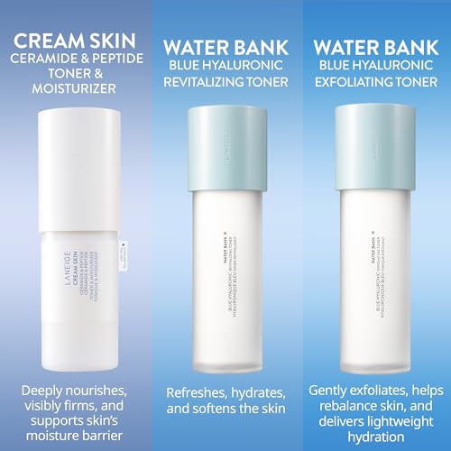 LANEIGE Cream Skin Refillable Toner & Moisturizer Mini with Ceramides and Peptides: Amino Acid, Nourish, Hydrate, Barrier-Boosting, Visibly Firm 50 ml