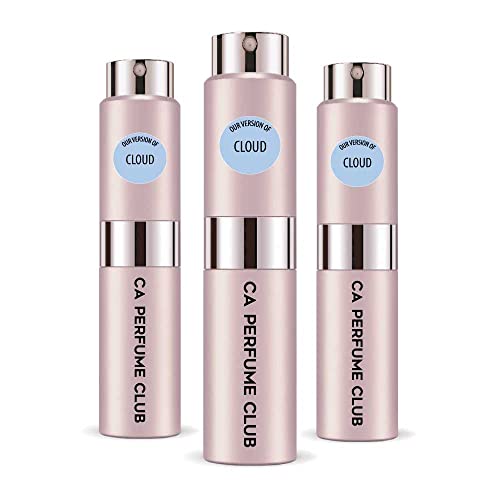 CA Perfume Impression of Cloud For Women Replica Version Fragrance Dupes Long Lasting Eau de Parfum Spray Refillable Atomizer Bottle 0.27 Fl Oz-X3