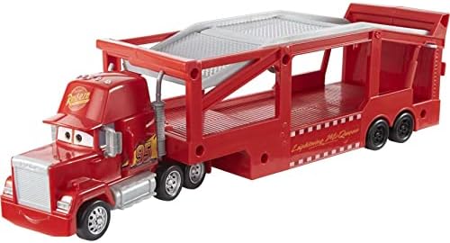 Mattel Disney and Pixar Cars Mack Hauler, 13-inch Toy Transporter Truck with Ramp & Carry Storage for 12 Vehicles