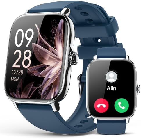 Smart Watch for Women Men- Answer/Make Call, 2025 1.91'' IP68 Waterproof Fitness Step Sleep Tracker Watch with Heart Rate Monitor Activity Counter Smartwatch for Andriod iPhone iOS Samsung Compatible
