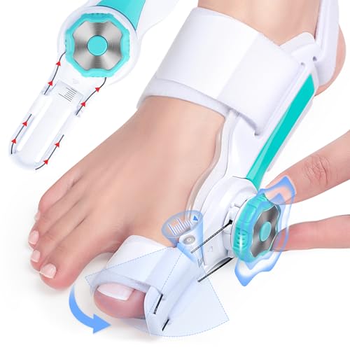 Bunion Corrector for Women Men Big Toe, 2025 Upgraded Adjustable Bunions Fix for Relief, Orthopedic Toe Correction with Anti-slip Heel Strap, Suitable for Left and Right Feet, Day Night Support, 1PC
