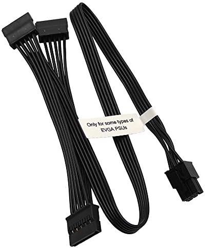 COMeap SATA Power Cable for EVGA PSUs, 6 Pin to 3X 15 Pin SATA Hard Drive Adapter Splitter for Some Specific Types of EVGA Power Supply 20-in(50cm)