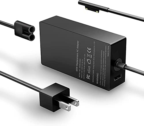 65W Surface Pro Charger for Microsoft Surface Pro 10,9,8,7+,7,6,5,4,3 X,Windows Surface Laptop 1,2,3,4,5,6,Surface Go Tablet Surface Book 3,2,1 and Windows Laptop Charger,Support 44W,36W