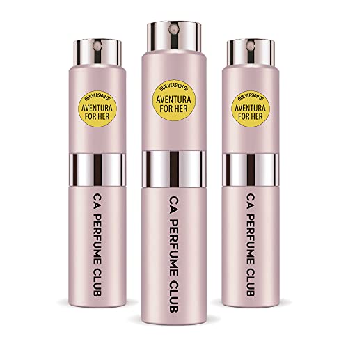 CA Perfume Impression of Aventura For Her For Her For Women Replica Version Fragrance Dupes Concentrated Long Lasting Eau de Parfum Spray Refillable Atomizer Bottle 0.27 Fl Oz-X3