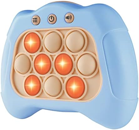 Pop The Target! Handheld Speed Pushing Game Machine: A Fun Multiplayer Game for Family. Fidget Game Toy for 6 7 8 9 10 11 12 Years Old Light Blue