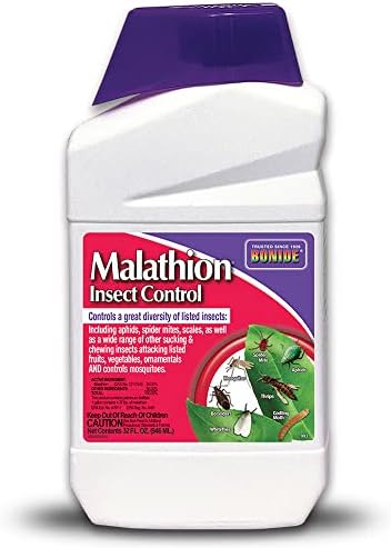 Bonide Malathion Insect Control, 32 oz Ready-to-Mix Concentrate Bug & Spider Mite Killer for Outdoor Garden Use