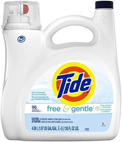 Tide Tide Free & Gentle Liquid Laundry Detergent, 96 loads 138 fl oz, 138 Fl Oz