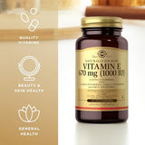 Solgar Vitamin E 670 mg (1000 IU) - 100 Vegan Softgels - Natural Antioxidant - Non-GMO, Gluten Free - 100 Servings