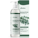 Aquableu Eucalyptus Massage Oil 100% Pure & All-Natural - Natural at-Home Massage Therapy, Soothes Skin & Muscles - Full Body Relaxing Massage Oil for Men and Women 12 fl oz