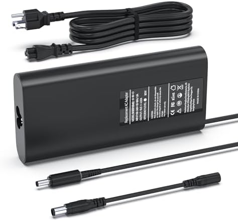 90W Laptop Charger for Dell, Ac/Dc Adapter Dell Latitude E6430 E6420; Dell Inspiron 17 1750 1764 1705 1720 1721 1737 1747 Dell Vostro 3500 3500n 3550 3550n with Power Supply Cord