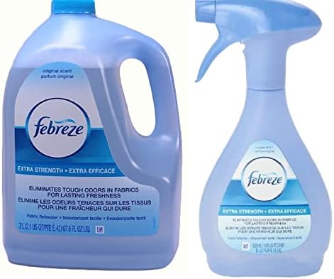 Febreze Extra Strength Fabric Refresher Value Pack 16.9 oz Spray With 67.6 oz Refill Bottle
