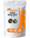 BULKSUPPLEMENTS.COM Black Maca Powder - Maca Supplement, from Black Maca Root - Black Raw Maca, for Men & Women - Vegan, Gluten Free, 5000mg per Serving, 500g (1.1 lbs) (Pack of 1)