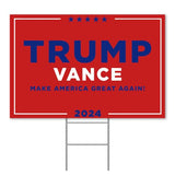 Trump Vance Yard Sign, 24" x 18" Double-Sided Trump Vance 2024 Yard Sign With Stake, MAGA Trump Yard Sign, Show Your Support, Decorate Your Lawn With Trump Vance Campaign Yard Sign 2024