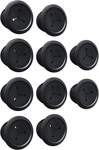ECHOGEAR Wall Cable Hiders for Cable Management - 2.25" Mini Cord Hider Conceals 3 Low Voltage Cables Behind Wall - Perfect for Speakers, Mounted TVs, Desks & More - Black 10-Pack