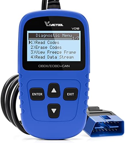 VDIAGTOOL VD10 OBD2 Scanner Code Reader Car Diagnostic Tool Engine Fault Code Reader for Turn Off CEL with Live Data/Freeze Frame/I/M Readiness for All OBDII Protocol Cars, 2025 New Version