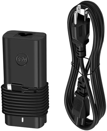 New Slim 65W USB C Laptop Charger for Dell Laptop Charger for Dell Latitude 5420 5430 5440 5520 5540 7420 7430 7440,Chromebook 3100,Inspiron 16 7620 2-in-1,XPS 12 9520,XPS 13 9360 USB C Power Cord