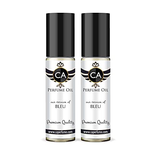 CA Perfume Impression of Bleu For Men Perfume Body Oil Roll-On 0.3 Fl Oz-X2
