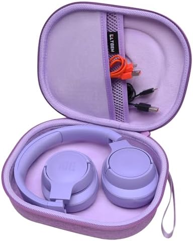LTGEM EVA Hard Case Compatible with JBL Live 770NC/660NC/650BT/460NC/670NC/400BT/500BT and JBL Tune 770NC/710BT/720BT/760NC/700BT/750BT/510BT/660NC/520BT/500/Tour One/E45BT Headphone(Purple)