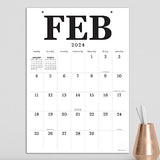 TF PUBLISHING January 2024 - December 2024 Medium Art Poster Wall Calendar | 12 Month Vertical Home or Office Desk Calendar | Monthly Portrait Grids For Appointments | Minimalist Design | 17" x 12"