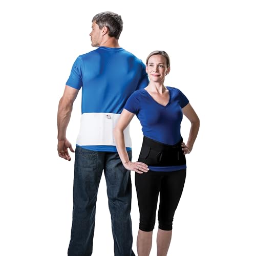 Core Products Corfit LS Lumbar Support Adjustable Back Brace for Pain Relief, Men/Women - White, Medium/Large